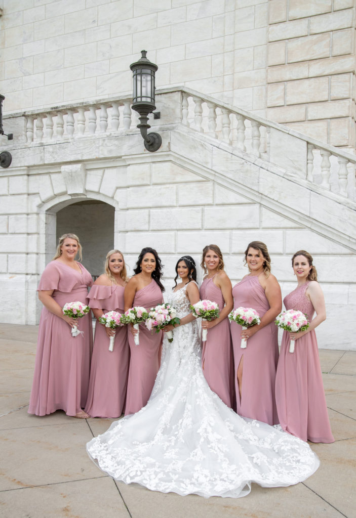 Azazie pink bridesmaid dresses