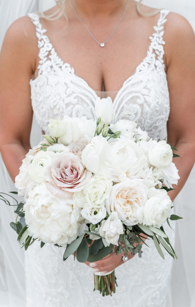 white floral wedding bouquet by Petit Fleur Events