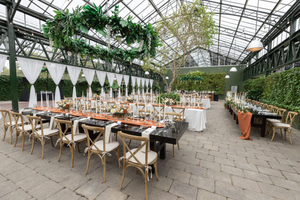 Luxurious wedding reception at Planterra Conservatory in West Bloomfield, MI