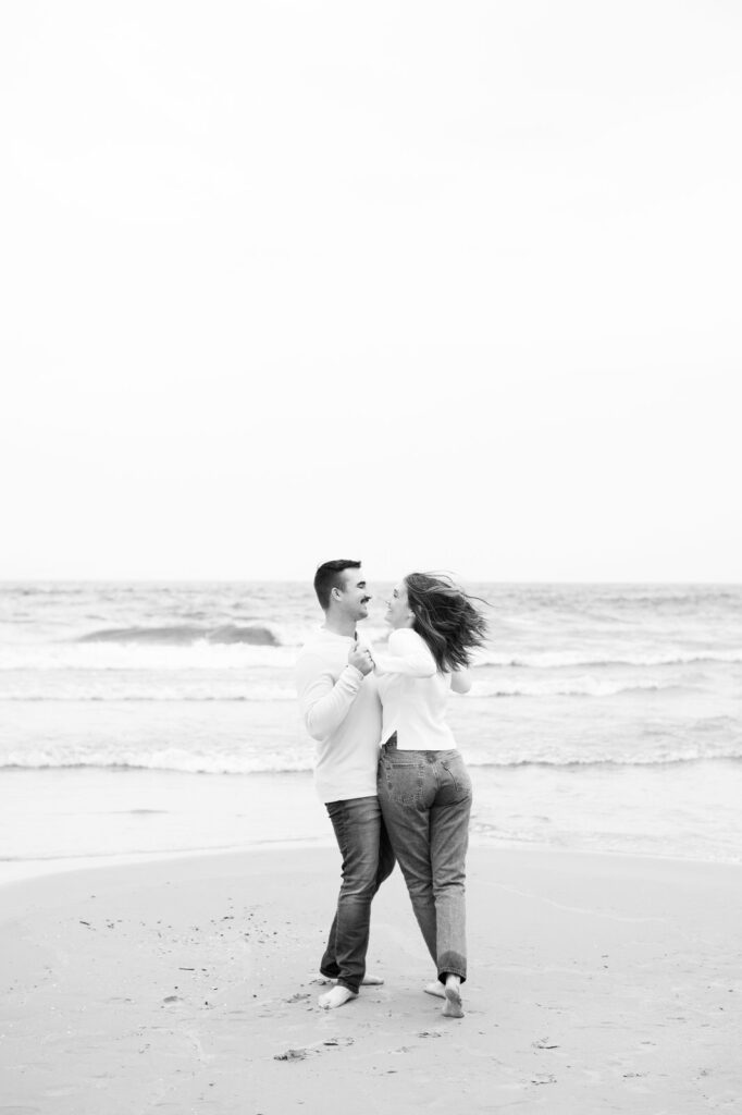 Summer engagement session on Lake Michigan by Grand Rapids Wedding Photographer Kaitlyn Cole