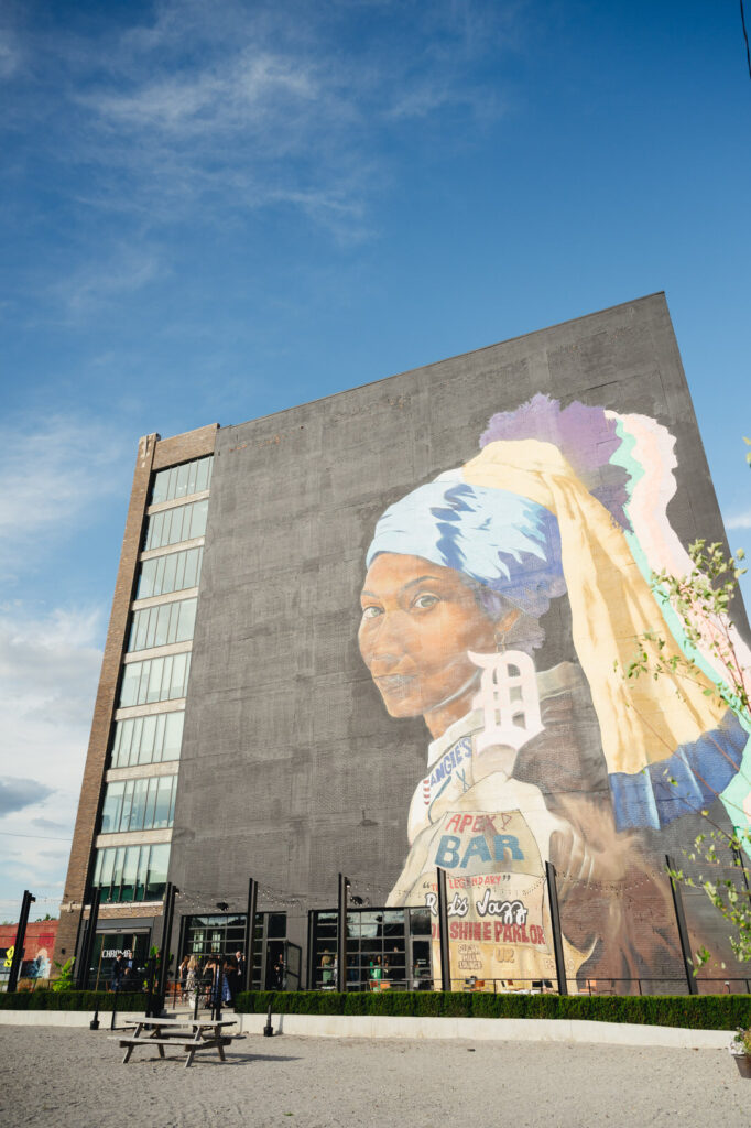 exterior of the Chroma Detroit wedding venue building in downtown Detroit