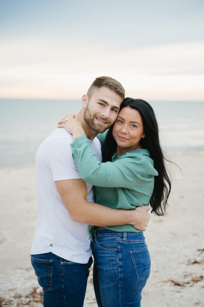 South Haven engagement session at sunset