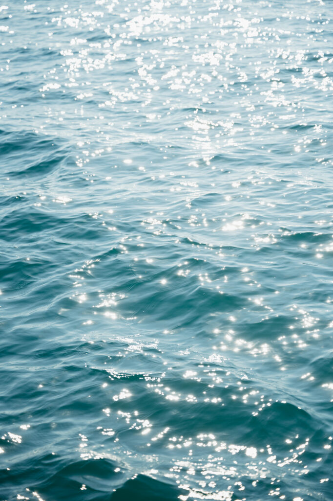sparkling deep blue water of Lake Michigan